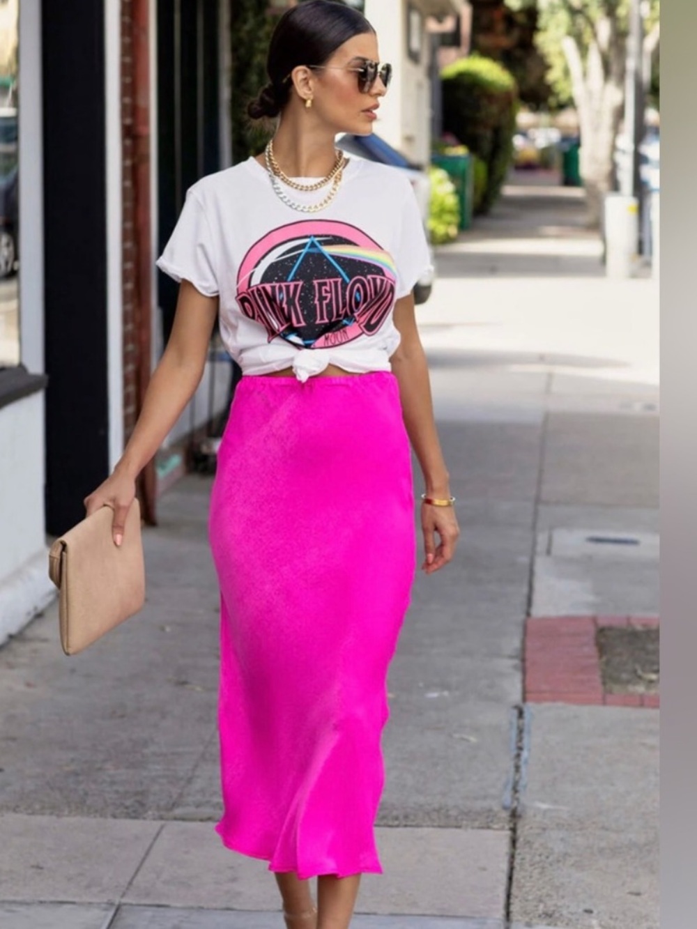 Bucket list Pink Midi skirt Women’s Small 🌺